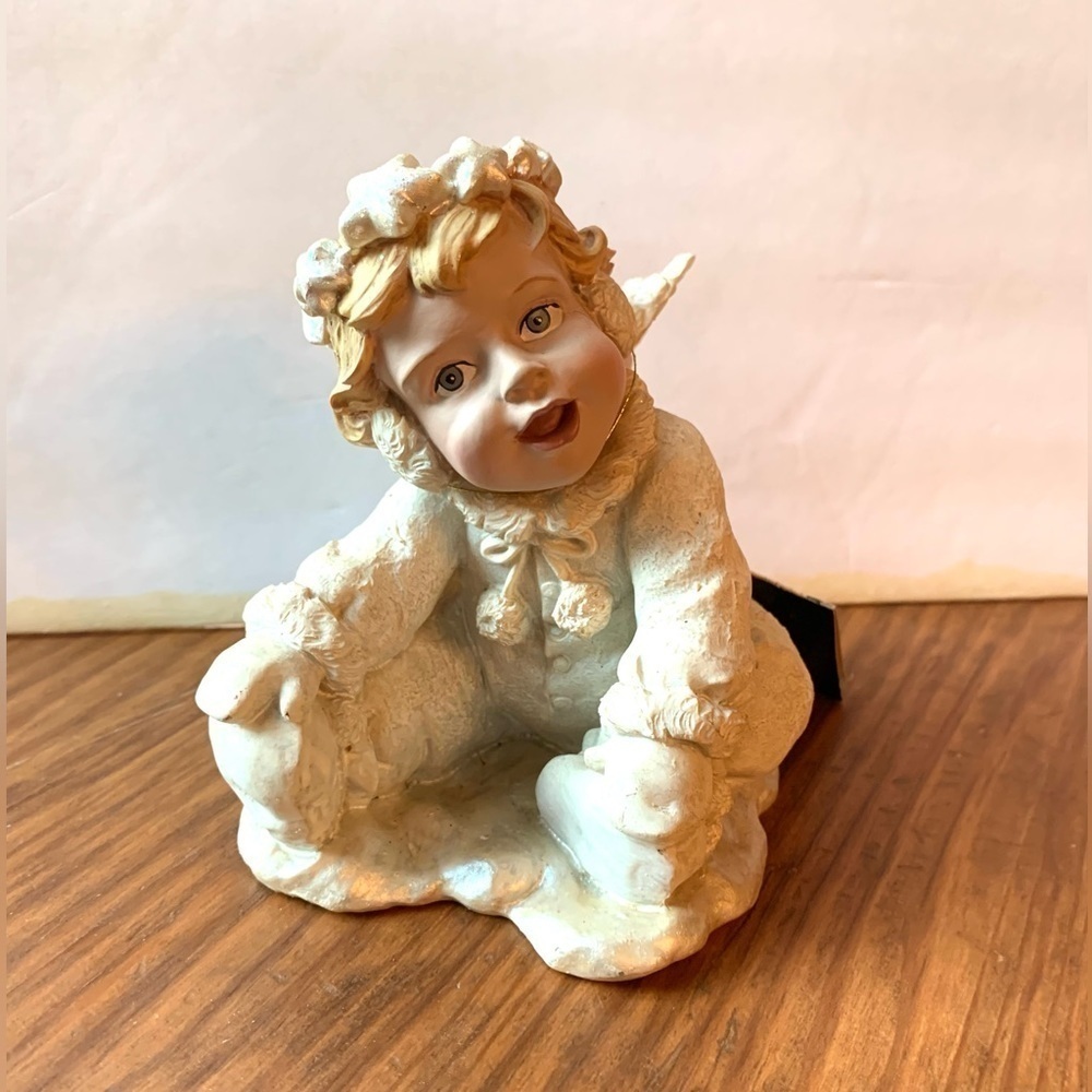Vintage 5” Snow Angel Sitting 1994 Cherub